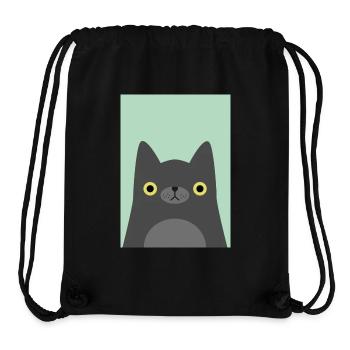 Black cat - Stanley/Stella Recycled Gym Bag - black - Front