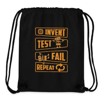 Invent Test Fail Repeat - Stanley/Stella Recycled Gym Bag - black - Front