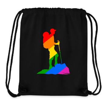 Bunter Wanderer - Wandern - Stanley/Stella recycelter Gym Bag - Schwarz - Vorne