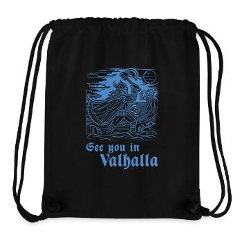 Gravure sur bois Viking 07 2024 02 - Sac à cordon recyclé Stanley/Stella - noir - Devant