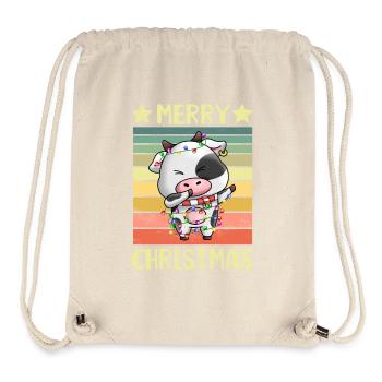 Merry Christmas Cow - Stanley/Stella Recycled Gym Bag - natural - Front
