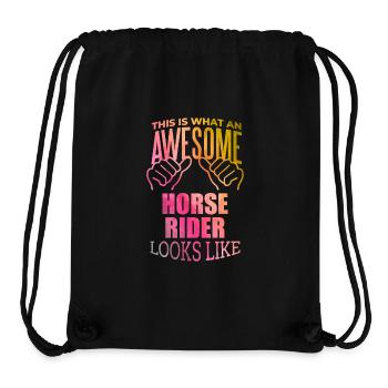 Reiten - Stanley/Stella recycelter Gym Bag - Schwarz - Vorne