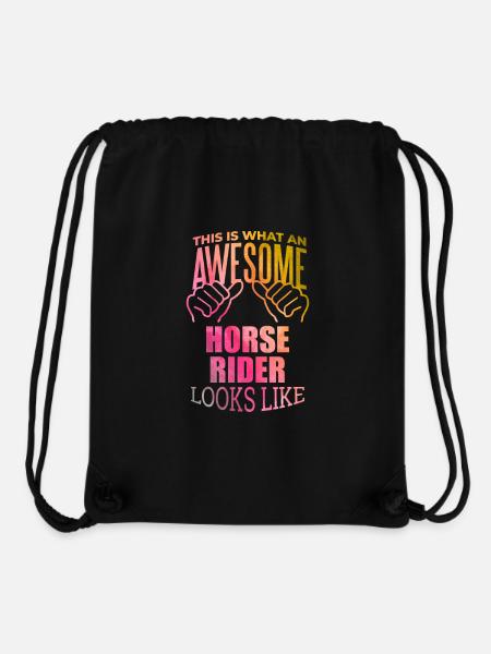 Reiten Reiten Reiten - Stanley/Stella recycelter Gym Bag - Schwarz