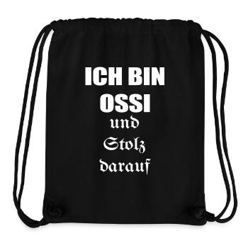 ich bin Ossi und Stolz darauf - Stanley/Stella recycelter Gym Bag - Schwarz - Vorne