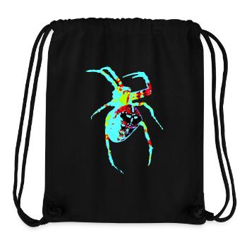 Spinne in Neonfarben - Stanley/Stella recycelter Gym Bag - Schwarz - Vorne