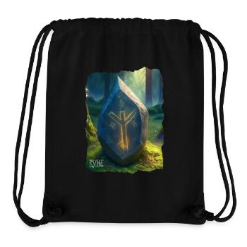 Oeuvre de Rune Elhaz - Sac à cordon recyclé Stanley/Stella - noir - Devant