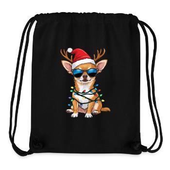 Christmas Chihuahua - Stanley/Stella recycelter Gym Bag - Schwarz - Vorne