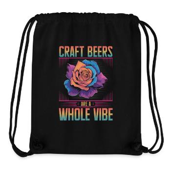 Les bières artisanales sont tout un art de la rose - Sac à cordon recyclé Stanley/Stella - noir - Devant