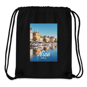 Nice Hafen von Nizza - Stanley/Stella recycelter Gym Bag - Schwarz - Vorne