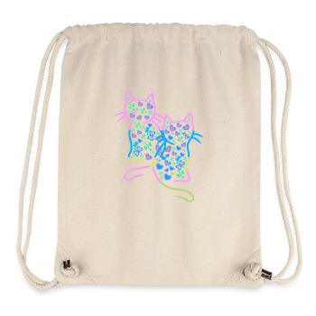 Chat Chats Enfant Enfants - Sac à cordon recyclé Stanley/Stella - blanc naturel - Devant