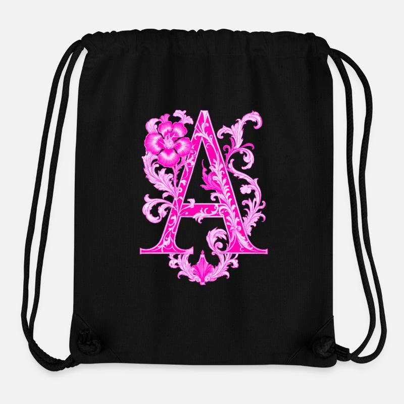 Letter A - Stanley/Stella Recycled Gym Bag - black