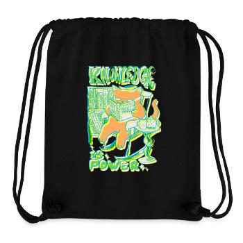 KNOWLEDGE IS POWER - Stanley/Stella Recycled Gym Bag - black - Front
