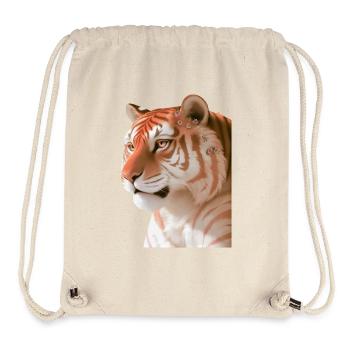 Floral Tiger with Flowers Headdress Ai-Art - Stanley/Stella Recycled Gym Bag - natural - Front