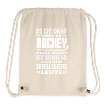 Lustiges Hockey Hockeyspieler Geschenk - Stanley/Stella recycelter Gym Bag - Naturweiß - Vorne