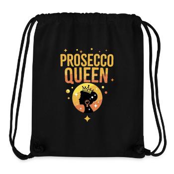 Prosecco Queen Crown Party - Sac à cordon recyclé Stanley/Stella - noir - Devant