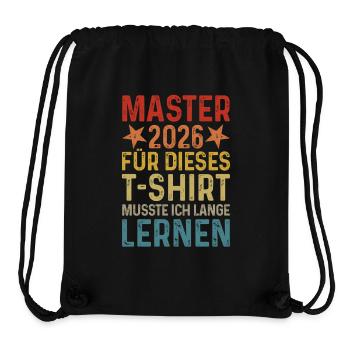 Master 2026 Abschluss T-Shirt - Stanley/Stella recycelter Gym Bag - Schwarz - Vorne