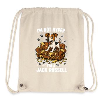 Jack Russell Terrier witzig hyperaktiv Geschenk - Stanley/Stella recycelter Gym Bag - Naturweiß - Vorne