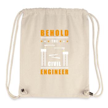 Voici l’ingénieur civil - Sac à cordon recyclé Stanley/Stella - blanc naturel - Devant