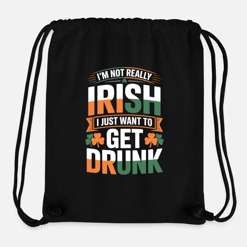Not Really Irish Get Drunk - Stanley/Stella Recycled Gym Bag - black