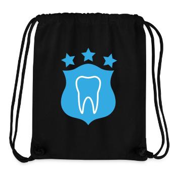 Bouclier Dentaire Trois Étoiles - Sac à cordon recyclé Stanley/Stella - noir - Devant