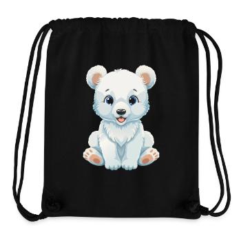 Cute Polar Bear - Stanley/Stella recycelter Gym Bag - Schwarz - Vorne