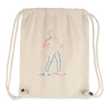 Gitarrist, Mann spielt Gitarre, Kunstdruck - Stanley/Stella recycelter Gym Bag - Naturweiß - Vorne