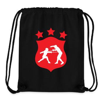 Fencing Silhouette Duel and Combat Coat of Arms - Stanley/Stella Recycled Gym Bag - black - Front
