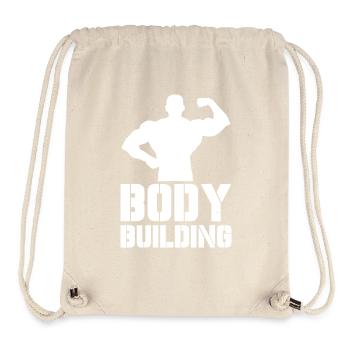 Körperbau Kraftsilhouette - Stanley/Stella recycelter Gym Bag - Naturweiß - Vorne