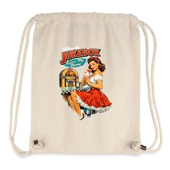 50s Diner Pin-Up: Where the Jukebox Knows My Name - Stanley/Stella recycelter Gym Bag - Naturweiß - Vorne