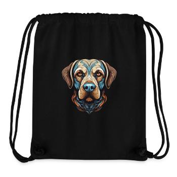 Labrador Dog Portrait - Stanley/Stella Recycled Gym Bag - black - Front
