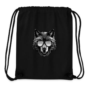 Wolf Kopf Porträt Cool - Stanley/Stella recycelter Gym Bag - Schwarz - Vorne