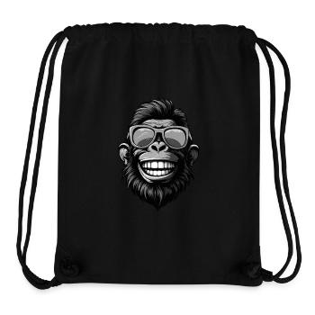 Gorilla Kopf Porträt Lustig Party - Stanley/Stella recycelter Gym Bag - Schwarz - Vorne