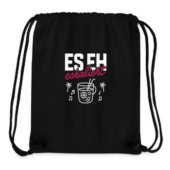 Mallorca Party Spruch Es Eskaliert Eh Malle - Stanley/Stella recycelter Gym Bag - Schwarz - Vorne