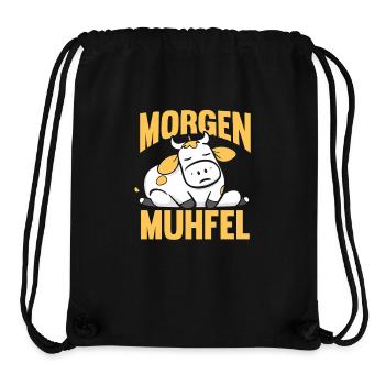 cow farmer farmer morning mill - Stanley/Stella Recycled Gym Bag - black - Front