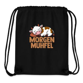 cow farmer farmer morning mill - Stanley/Stella Recycled Gym Bag - black - Front