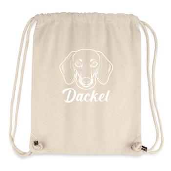 Hund Dackel - Stanley/Stella recycelter Gym Bag - Naturweiß - Vorne