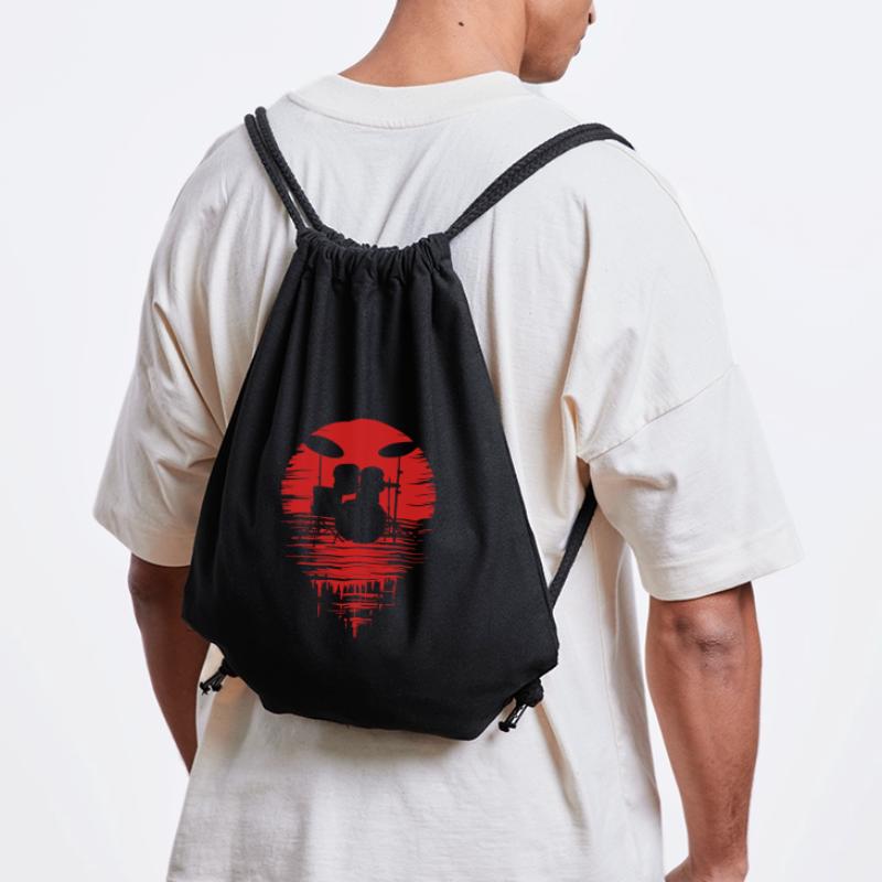Drumset Silhouette Drums with Reflection Stanley/Stella Recycled Gym Bag