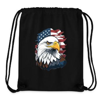 Bald eagle - Stanley/Stella Recycled Gym Bag - black - Front