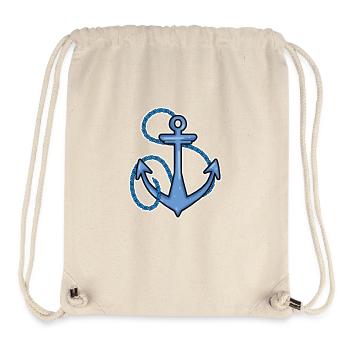 Anchor Symbol - Stanley/Stella Recycled Gym Bag - natural - Front