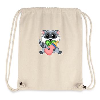 Bébé raton laveur - Sac à cordon recyclé Stanley/Stella - blanc naturel - Devant