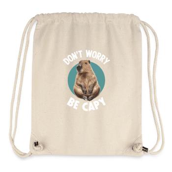 Ne vous inquiétez pas, soyez capy - Sac à cordon recyclé Stanley/Stella - blanc naturel - Devant