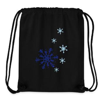 Snowflakes falling - Stanley/Stella recycelter Gym Bag - Schwarz - Vorne