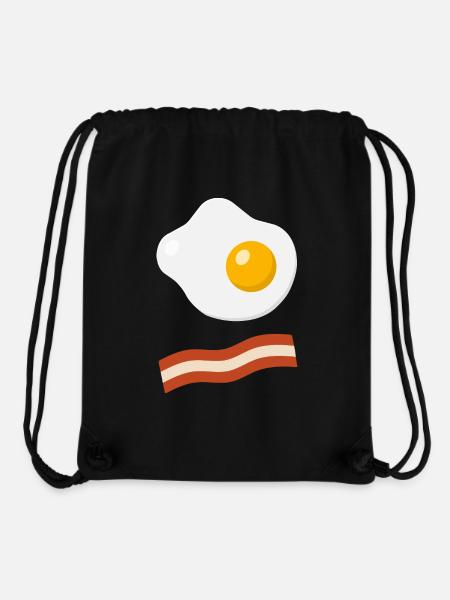 Minimal Bacon & Egg - Stanley/Stella recycelter Gym Bag - Schwarz