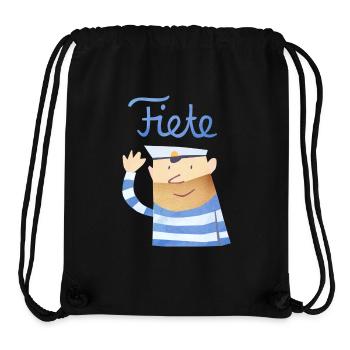 'Hello' Fiete Baby Longsleeve - white - Stanley/Stella recycelter Gym Bag - Schwarz - Vorne