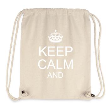 keep calm and YOUR TEXT - Stanley/Stella Recycled Gym Bag - natural - Front