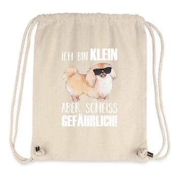 Hund Pekinese - Stanley/Stella recycelter Gym Bag - Naturweiß - Vorne
