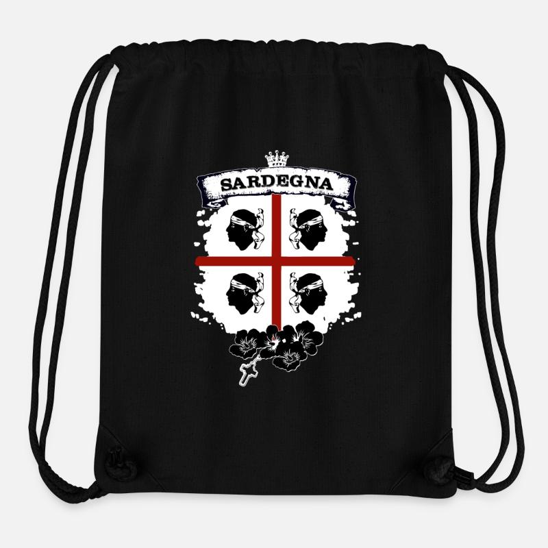 Sardaigne - Sac à cordon recyclé Stanley/Stella - noir