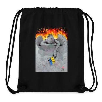Tears for Ukraine - Stanley/Stella recycelter Gym Bag - Schwarz - Vorne
