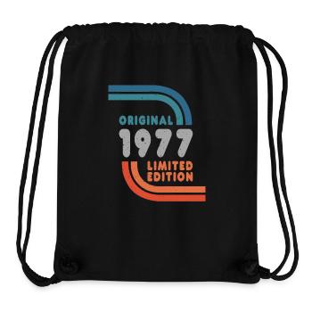 Né en 1977 Original Rétro Vintage Anniversaire Graphique - Sac à cordon recyclé Stanley/Stella - noir - Devant