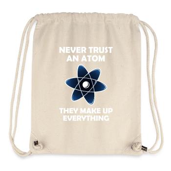 Ne faites jamais confiance à un graphique Atom - Sac à cordon recyclé Stanley/Stella - blanc naturel - Devant